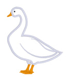 An applique design of a goose by snugglepuppyapplique.com