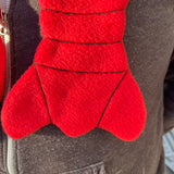 Tail of a scarf shaped like a lobster by snugglepuppyapplique.com