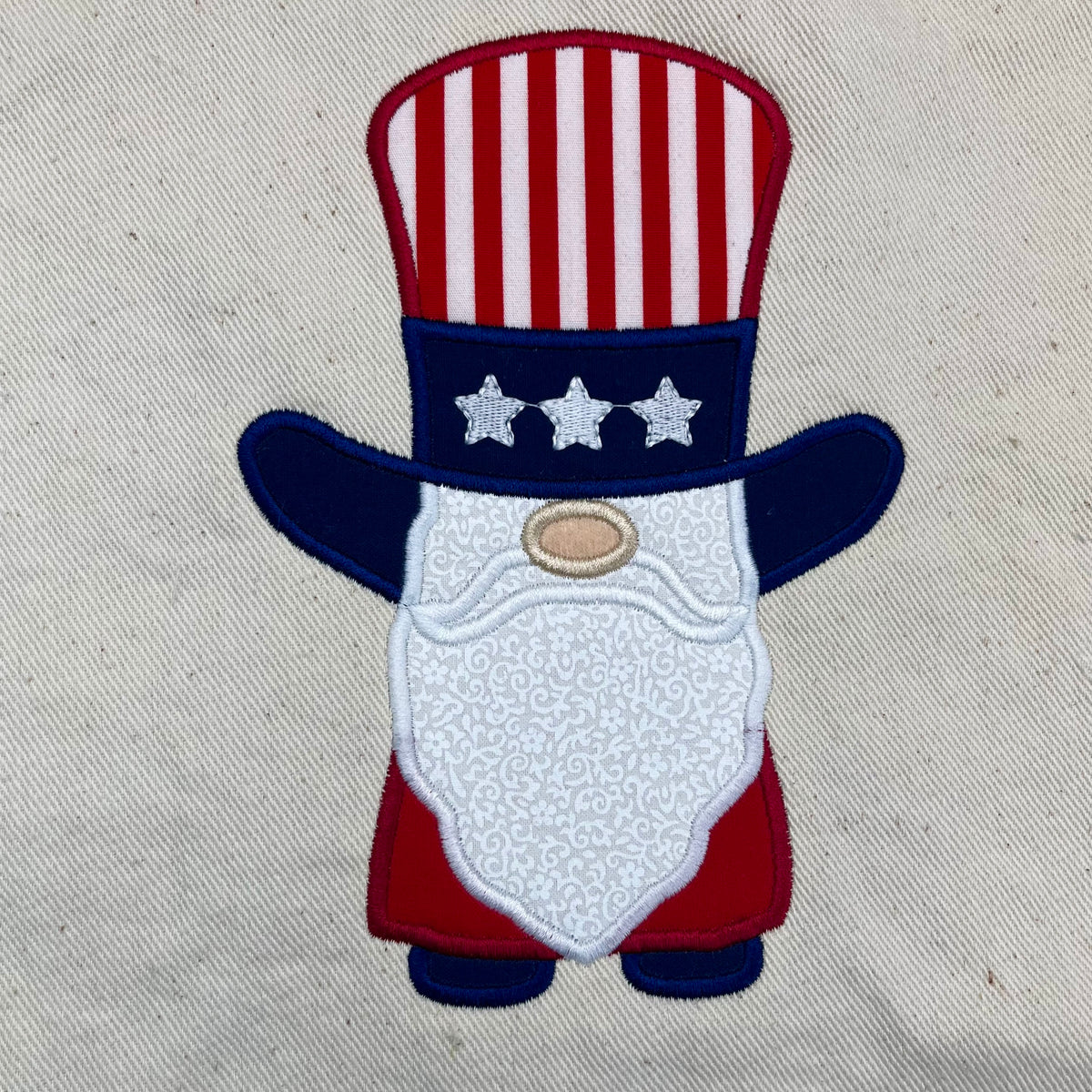 Uncle Sam gnome Applique Embroidery Design Snuggle Puppy Applique