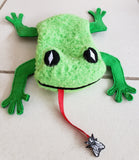 In the hoop Frog beanbag with fly on it's tongue embroidery design by snugglepuppyapplique.com