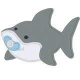 Baby Shark appliqué embroidery design, snugglepuppyapplique.com