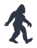 Sasquatch Bigfoot zigzag applique embroidery design by snugglepuppyapplique.com