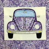 VW Bug car applique embroidery design