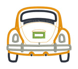 Back end of bug car applique embroidery design by snugglepuppyapplique.com