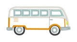 An applique of a bus in profile by snugglepuppyapplique.com