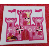 Castle applique embroidery design