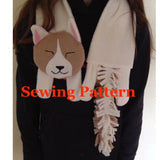 Cat Scarf Sewing Pattern, snugglepuppyapplique.com