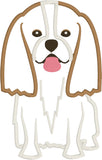 Cavalier King Charles Spaniel applique embroidery design, snugglepuppyapplique.com