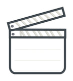 An applique of a clapperboard by snugglepuppyapplique.com