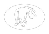 A Bean stitch appliqué design of classic 1927 Eeyore  from Winnie the Pooh by snugglepuppyapplique.com