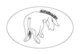A Bean stitch appliqué design of classic 1927 Eeyore by snugglepuppyapplique.com  Edit alt text