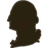 George Washington silhouette Applique Embroidery Design, snugglepuppyapplique.com