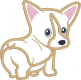 Corgi butt applique embroidery design by snugglepuppyapplique.com