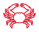 An applique of a realistic crab by snugglepuppyapplique.com