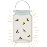 firefly in a jar applique embroidery design, jar has wire handle, lantern, snugglepuppyapplique.com
