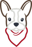 French Bulldog with blaze Applique Embroidery Design by snugglepuppyapplique.com