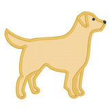 Golden Retriever applique embroidery design, profile