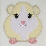 Cute guinea pig appliqué embroidery design, snugglepuppyapplique.com