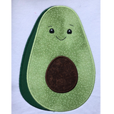 Happy Avocado Applique embroidery Design, snugglepuppyapplique.com