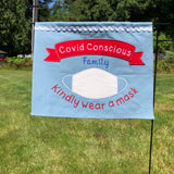 Pro mask Covid garden flag applique embroidery design by snugglepuppyapplique.com