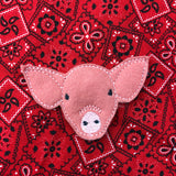 Pig's head feltie
