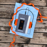 An applique of a portable tape player by snugglepuppyapplique.com