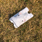 In the hoop hippopotamus Beanbag stuffy by snugglepuppyapplique.com