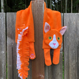 in the hoop cat scarf embroidery design, snugglepuppyapplique.com
