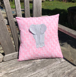 Elephant with 3 dimensional Ears Applique Embroidery Design, snugglepuppyapplique.com