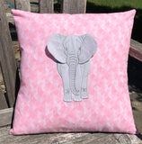 Elephant with 3 dimensional Ears Applique Embroidery Design, snugglepuppyapplique.com