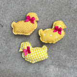 In the hoop flat chick Easter stuffy embroidery design by snugglepuppyapplique.com