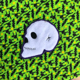 In the hoop Skull coaster embroidery design for Embroidery machine use, snugglepuppyapplique.com