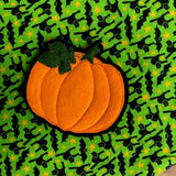 In the hoop Pumpkin coaster embroidery design for Embroidery machine use, snugglepuppyapplique.com