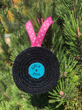 in the hoop retro record album Christmas Ornament Set Embroidery Design, snugglepuppyapplique.com