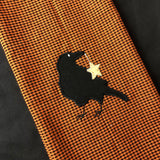 Primitive Raven zigzag applique embroidery design, snugglepuppyapplique.com