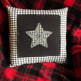 Pieced Star zigzag applique embroidery design, snugglepuppyapplique.com