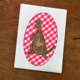 A bean stitch applique of Classic Kanga and Roo from Winnie-the-pooh by snugglepuppyapplique.com