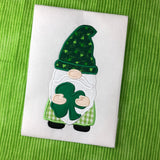 Lucky Gnome St. Patricks Day applique Embroidery Design by snugglepuppyapplique.com
