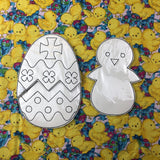 In the hoop Hatching chick Easter coloring embroidery design by snugglepuppyapplique.com