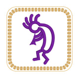 In the hoop Kokopelli coaster by snugglepuppyapplique.com