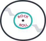 Record Album Applique Embroidery design, Snugglepuppyapplique.com