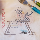 Little Susan Tuesday Vintage Embroidery Design, snugglepuppyapplique.com