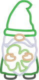 Lucky Gnome St. Patricks Day applique Embroidery Design by snugglepuppyapplique.com
