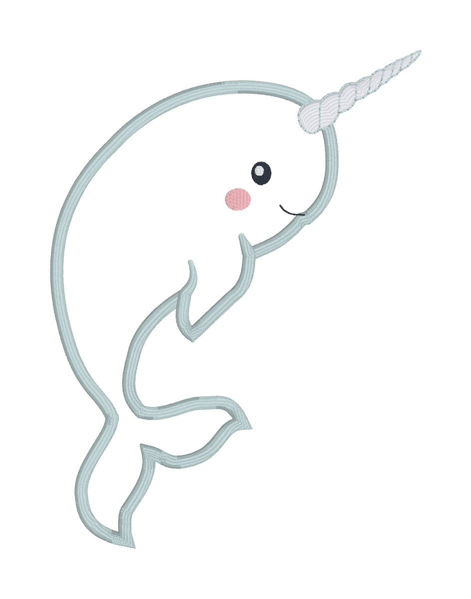 Narwhal - Embroidery ~ Digital Pattern + Video – Twig + Tale