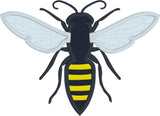 Queen Bee applique embroidery design, snugglepuppyapplique.com