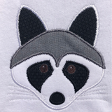 Raccoon Face Applique Embroidery Design, snugglepuppyapplique.com