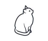 An applique embroidery design of a sitting cat by snugglepuppyapplique.com
