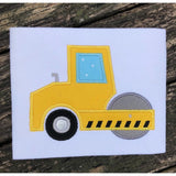Roller truck construction applique embroidery design, snugglepuppyapplique.com