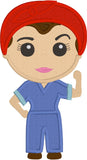 Rosie the Riveter applique embroidery design, Snugglepuppyapplique.com