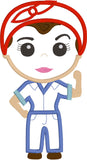 Rosie the Riveter applique embroidery design, Snugglepuppyapplique.com